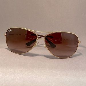 RayBan 63mm Polarized Aviator Sunglasses NWOT